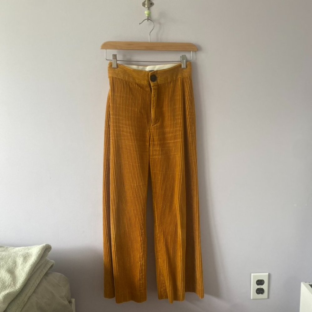 Zara Mustard Corduroys- size XS